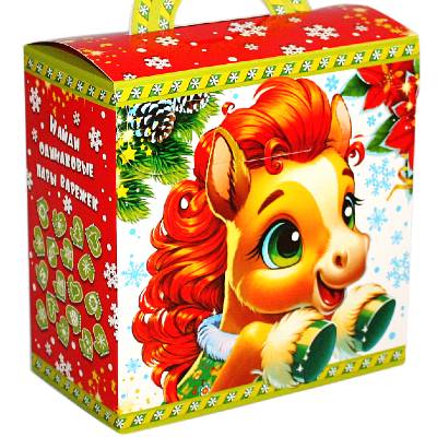 Детский подарок на Новый Год в картонной упаковке весом 400 грамм 